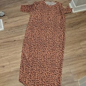 Leopard Print Midi Dress
